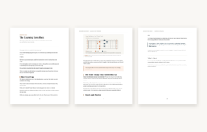 Sample pages from a music theory book for guitarists showing fretboard diagrams and chapter openers